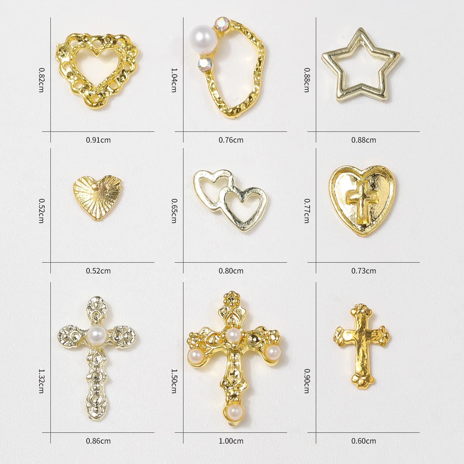 (Cross-border trading), golden metal jewelry, nail decoration, decorative accessory 1