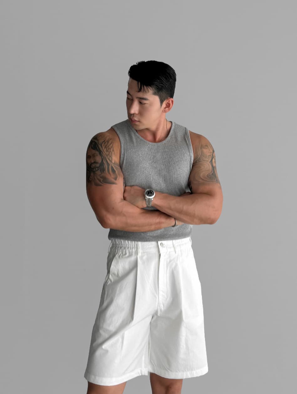 Vest, elastic sports T-shirt sleevless for training, tight 4