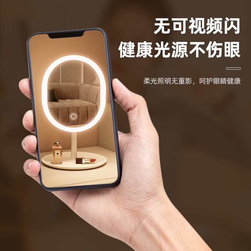 Cute girl makeup mirror princess mirror desktop mirror student dormitory flower desktop vanity mirror shape beauty mirror 2