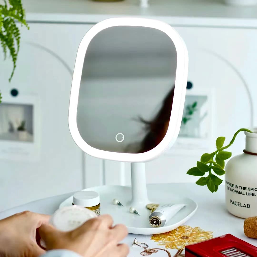 Cute girl makeup mirror princess mirror desktop mirror student dormitory flower desktop vanity mirror shape beauty mirror
