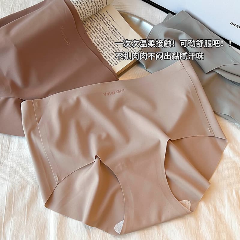 Underwear, silk antibacterial breathable demi-season trousers, shorts, mid rise 4