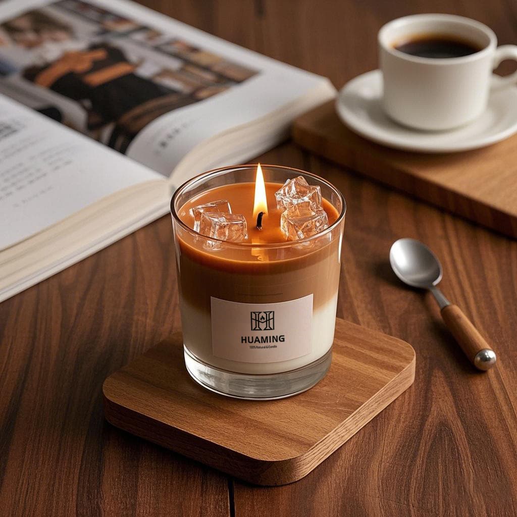 Coffee glass atmospheric candle, high-quality style, American style 2