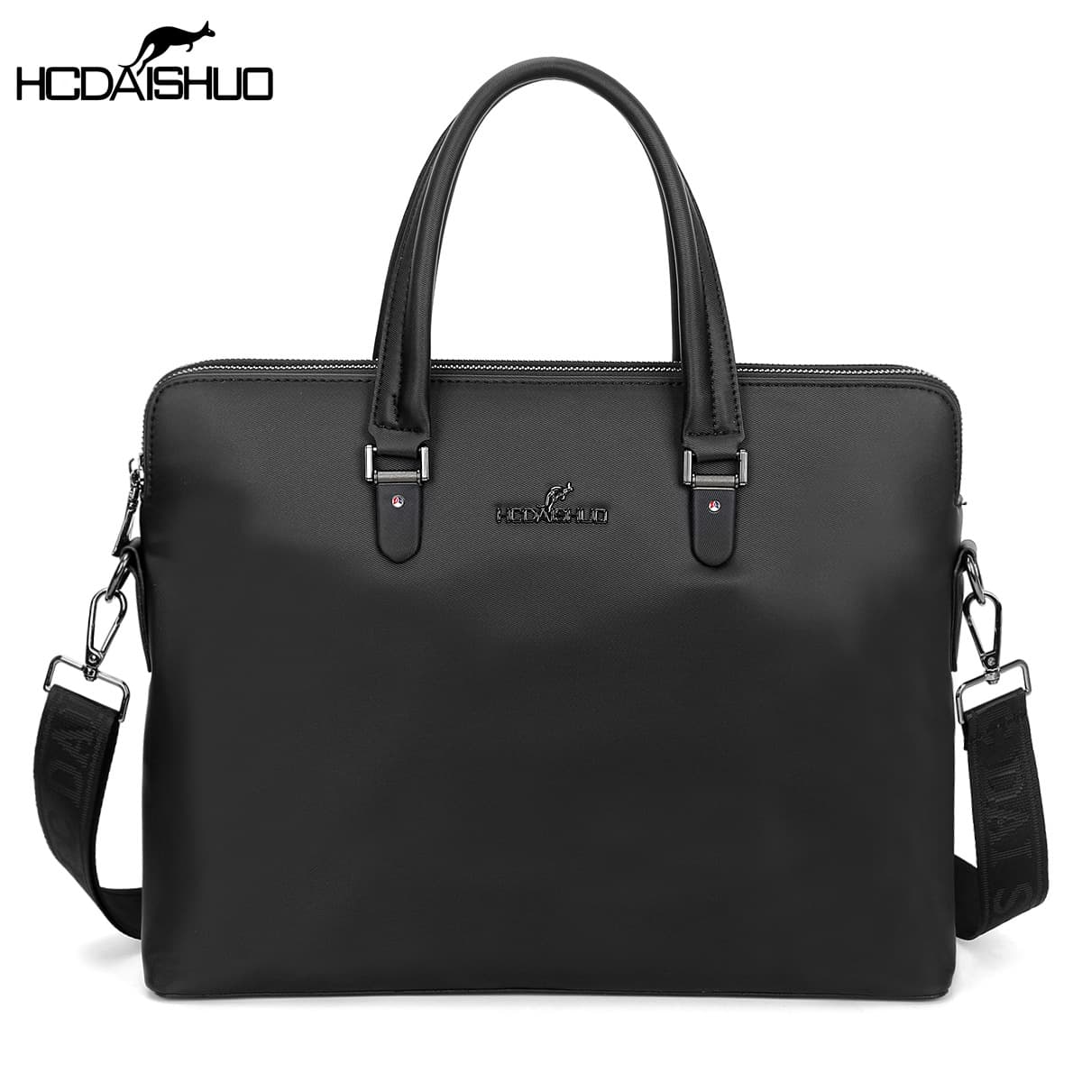 Men's handheld purse for documents, capacious linen bag for folders 1