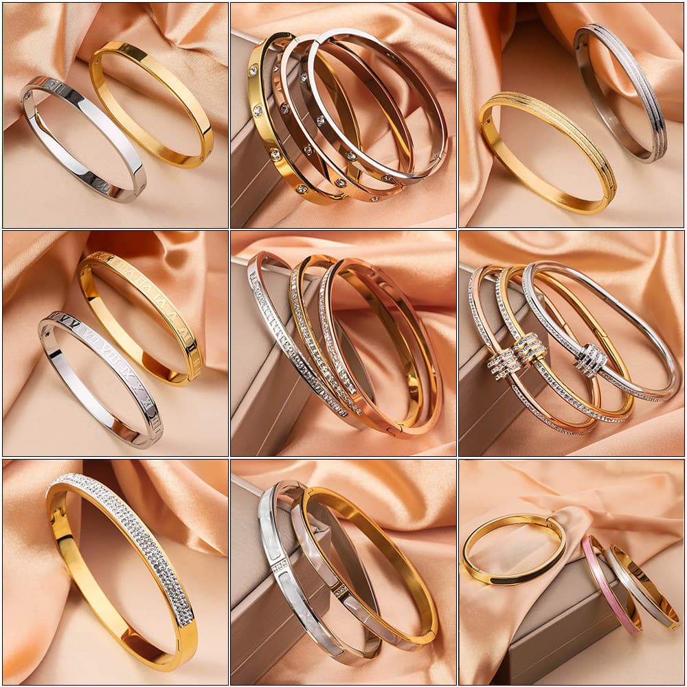 Sophisticated bracelet stainless steel, does not fade, high-quality style, European style 1