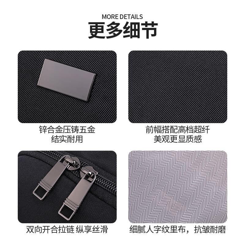 (Cross-border trading), fashionable backpack for leisure, water repellent bag, men's laptop for traveling, high-quality style, business version 4