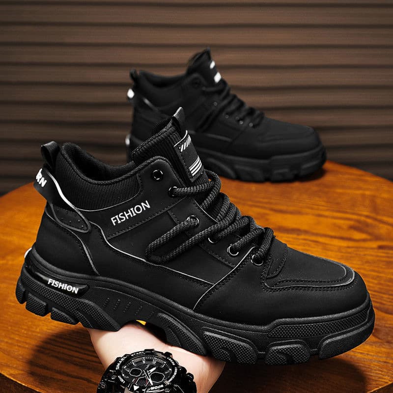 Martin boots men's shoes 2026 new spring non-slip waterproof wear-resistant work boots men's outdoor high-top sports shoes 4