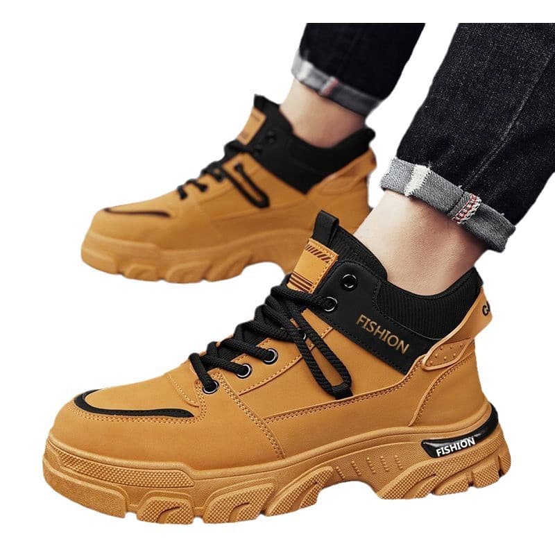 Martin boots men's shoes 2026 new spring non-slip waterproof wear-resistant work boots men's outdoor high-top sports shoes 5