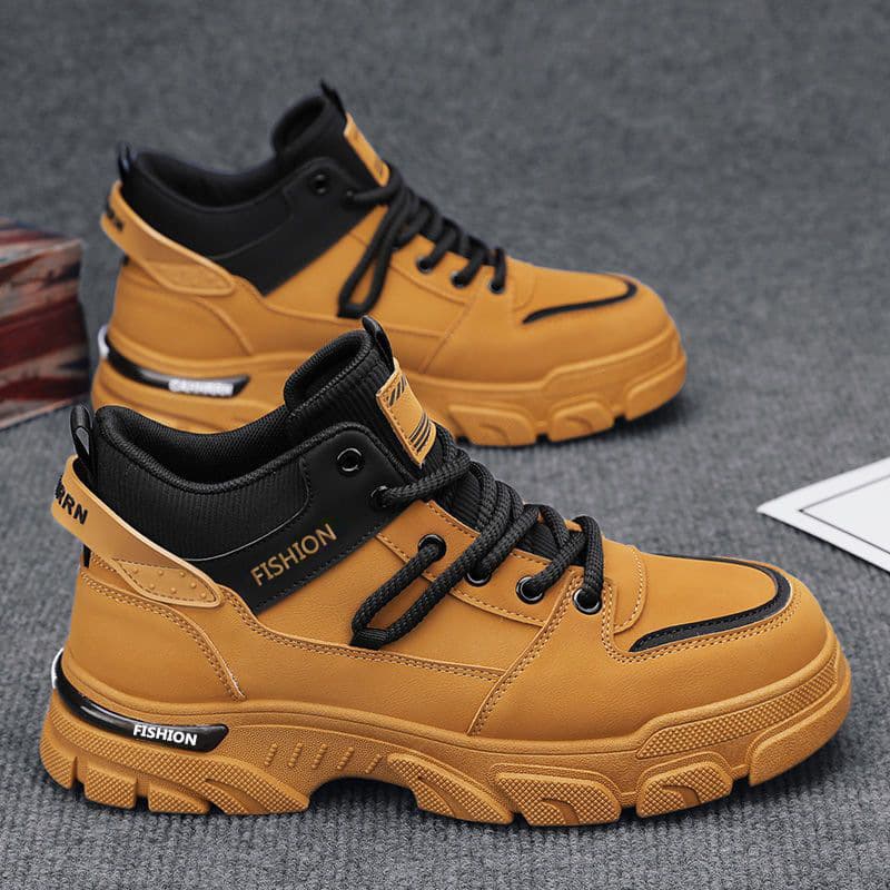Martin boots men's shoes 2026 new spring non-slip waterproof wear-resistant work boots men's outdoor high-top sports shoes