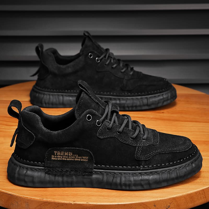 Work men's shoes for autumn construction site labor protection flat shoes thick-soled men's casual work shoes non-slip and wear-resistant 4