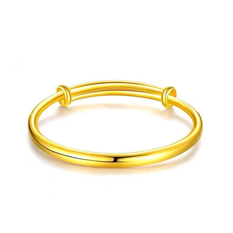Real gold bag silver bracelet ancient method gold bracelet inheritance 9999 simulation not fading solid gold circle wedding jewelry 5