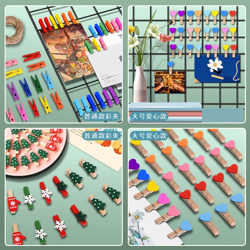 Log color clip 3.5cm wood clip decoration 2.5 wooden craft clip diy handmade label photo true color 4