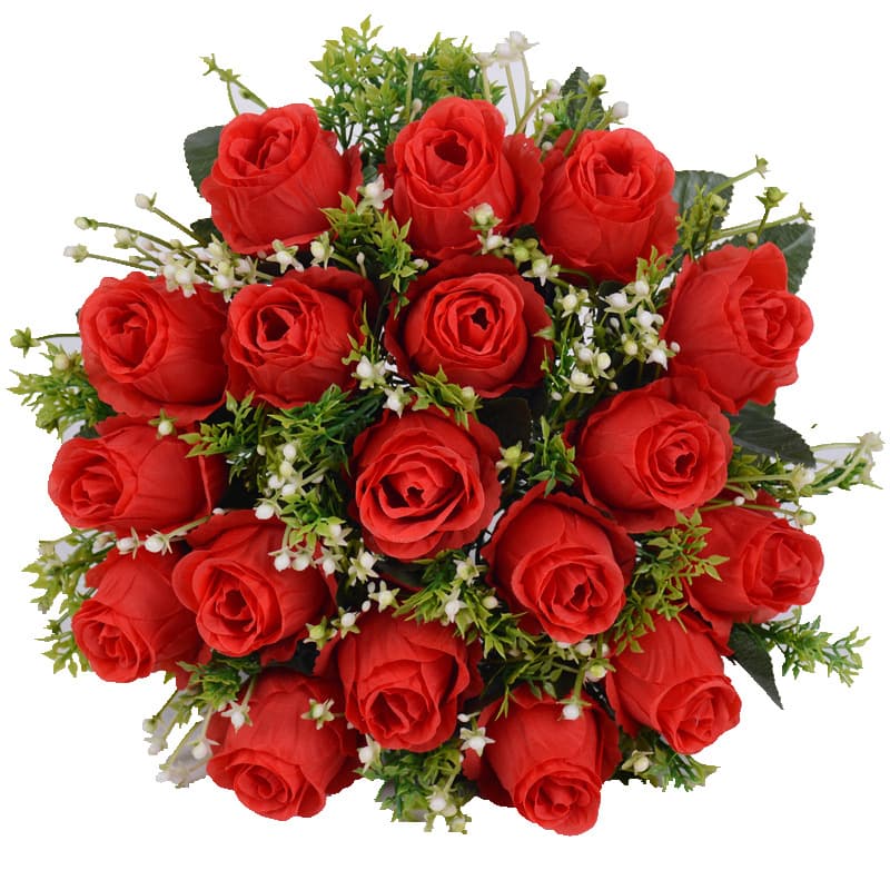 Cross-border delivery and labeling 18 simulated rose bouquets bride's bouquet decoration home silk flower wedding bouquet 5