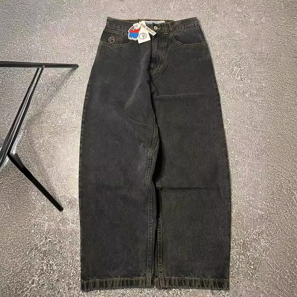 Trousers hip-hop style for leisure, jeans, European style, loose fit, city style, slim fit 2
