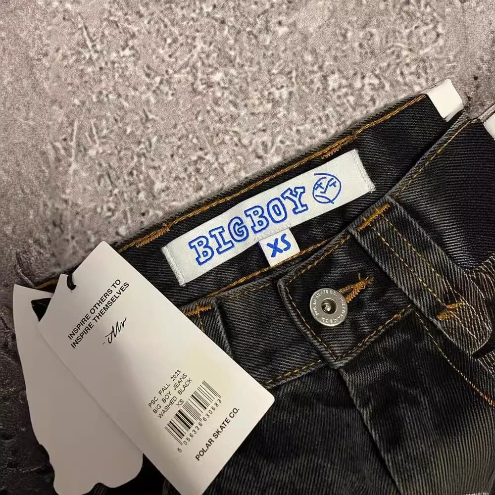 Trousers hip-hop style for leisure, jeans, European style, loose fit, city style, slim fit 4