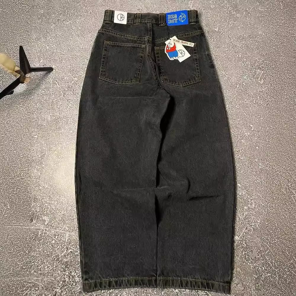 Trousers hip-hop style for leisure, jeans, European style, loose fit, city style, slim fit 1