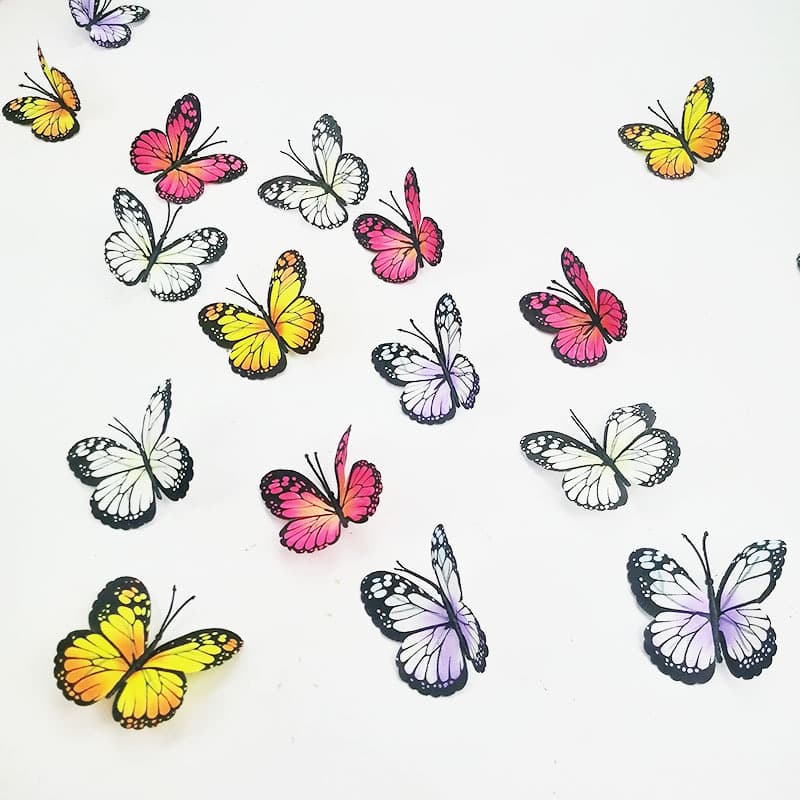 晓渝仿真花 Fake flowers butterfly Flower Home Decoration Butterfly Flower Bouquet Spot Source of Nordic Hair Source Factory wholesale 3