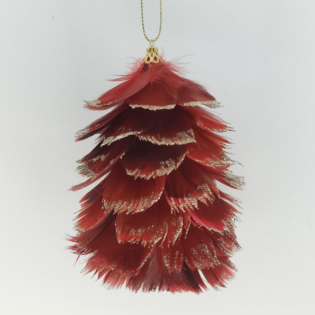 Cross-border customized feather Christmas decoration pendant holiday supplies feather pendant pendant Christmas tree interior decoration 2
