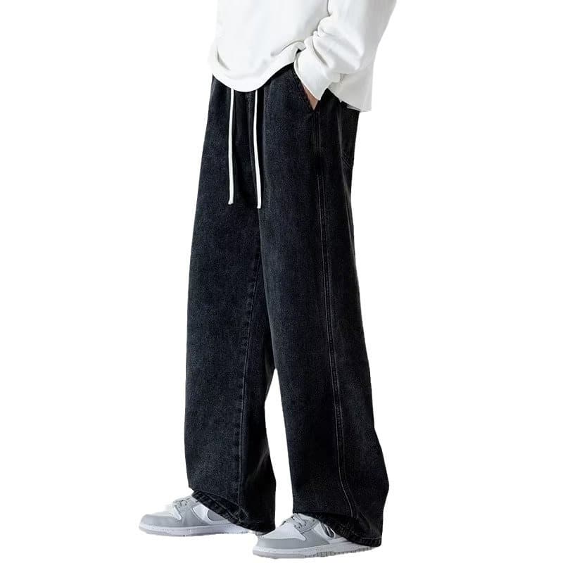 Autumn jeans, men's retro universal design trousers, American style, loose straight fit, trend of season 5