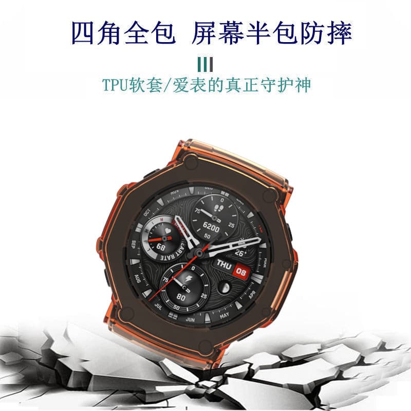 Suitable for Huami Amazfit T-REX3 PRO watch protective case, Huami T-Rex3 half-pack TPU case 3