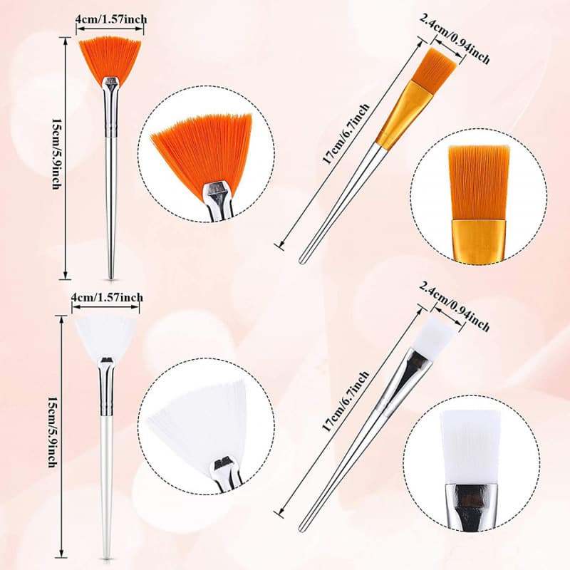Cosmetic face mask, brush for skin care, easy application, for beauty salons, for beginners 4