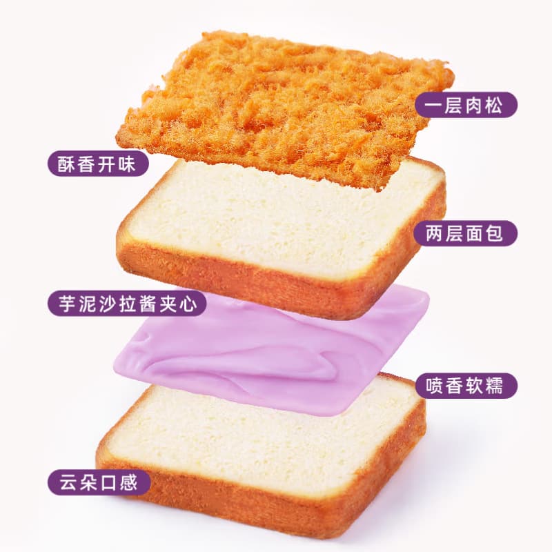 友臣 Meat muffins 90g/bag bulk wholesale breakfast taro traditional pastries snacks bulk whole box wholesale 3