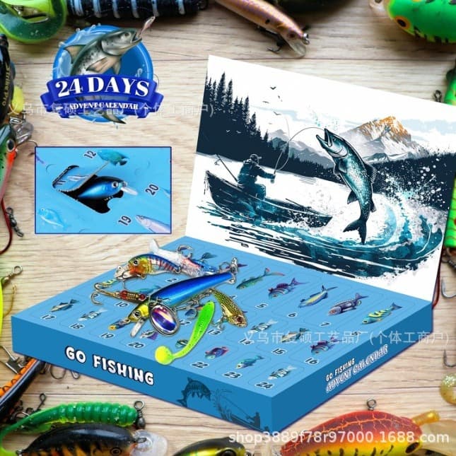 24 Days Christmas Countdown Fish Tackle Set 1