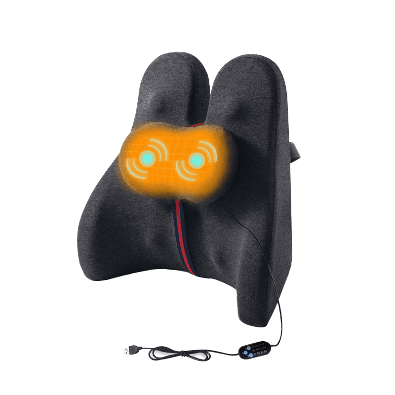 9QXC electric hot compress massage, cushion office for a long time, waist pillow cushion computer chair back memory cotton supports the waist 5