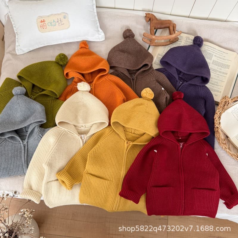 Children's sweater, autumn cardigan, hoody with hood, jacket, western style 2