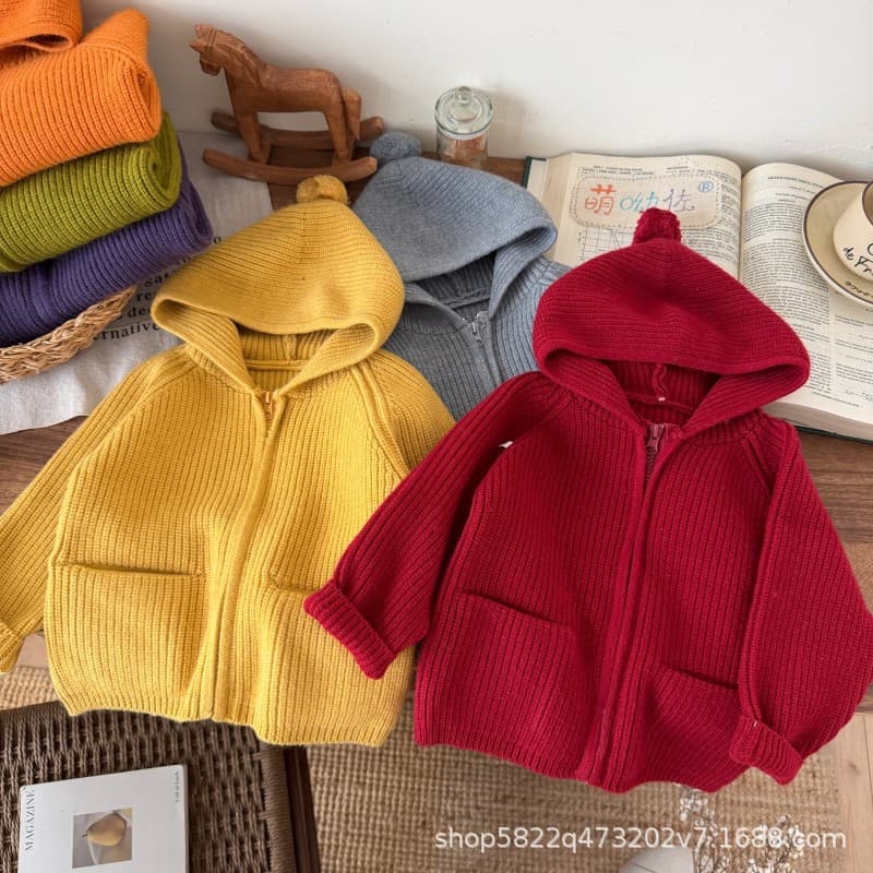 Children's sweater, autumn cardigan, hoody with hood, jacket, western style 3