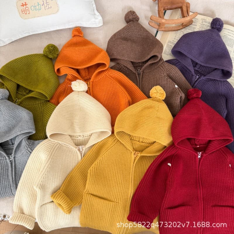 Children's sweater, autumn cardigan, hoody with hood, jacket, western style 1