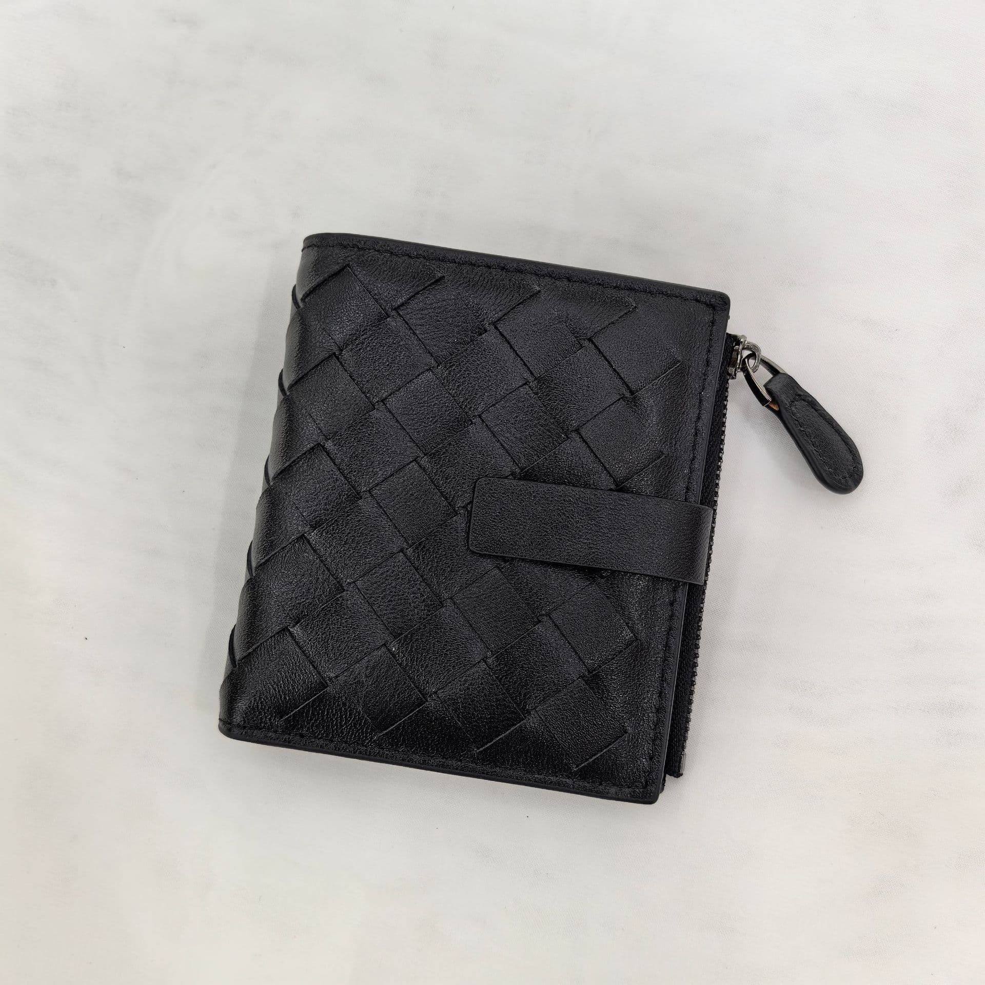 (Cross-border trading), wallet, woven universal short purse for men and women, genuine leather 5