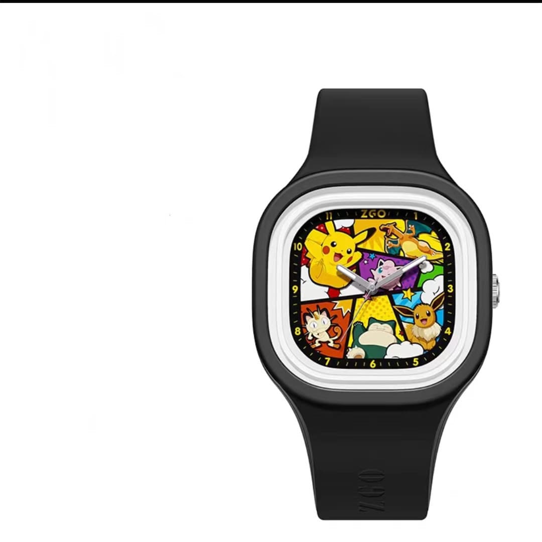 (Cross-border trading), square silicone children's cartoon men's watch