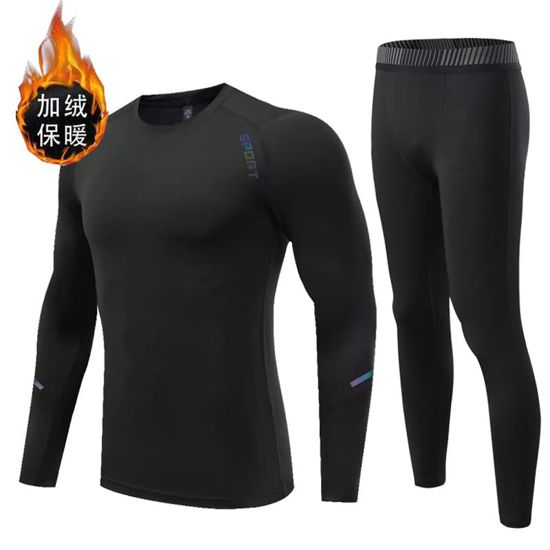 Demi-season children's insulated quick dry long-sleeve with a round collar, overall, sports suit for gym for training, tight, for running 1