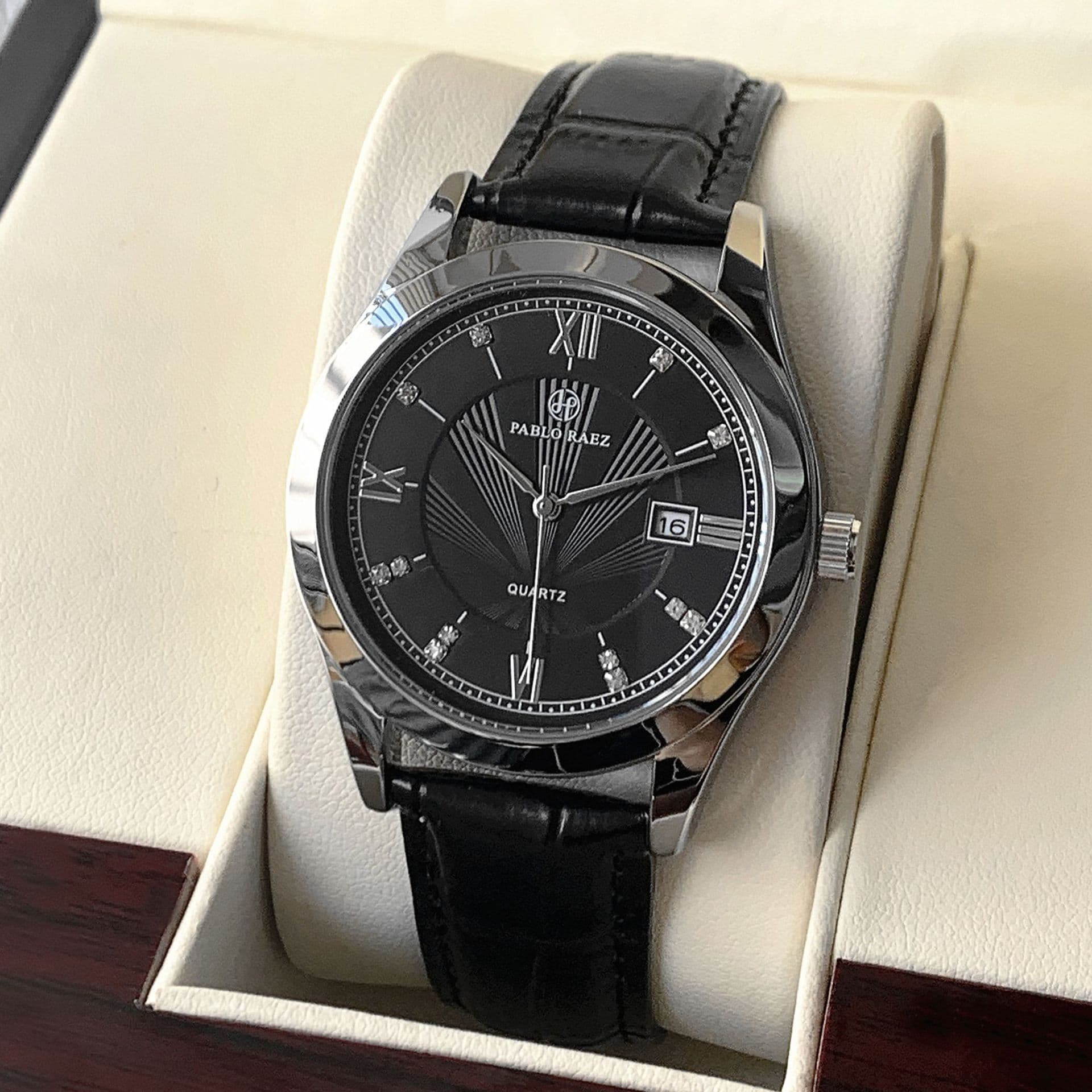 (Cross-border trading), quartz men's watch, belt, swiss watch, factory direct supply, Birthday gift, simple and elegant design 1