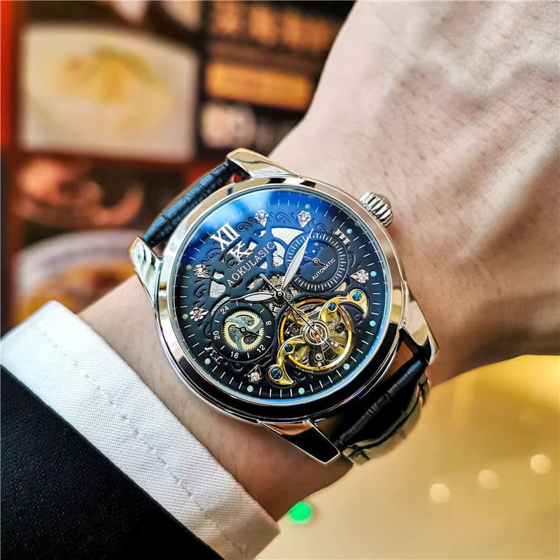 Mechanical bike cassette, waterproof glowing men's watch, fully automatic 3