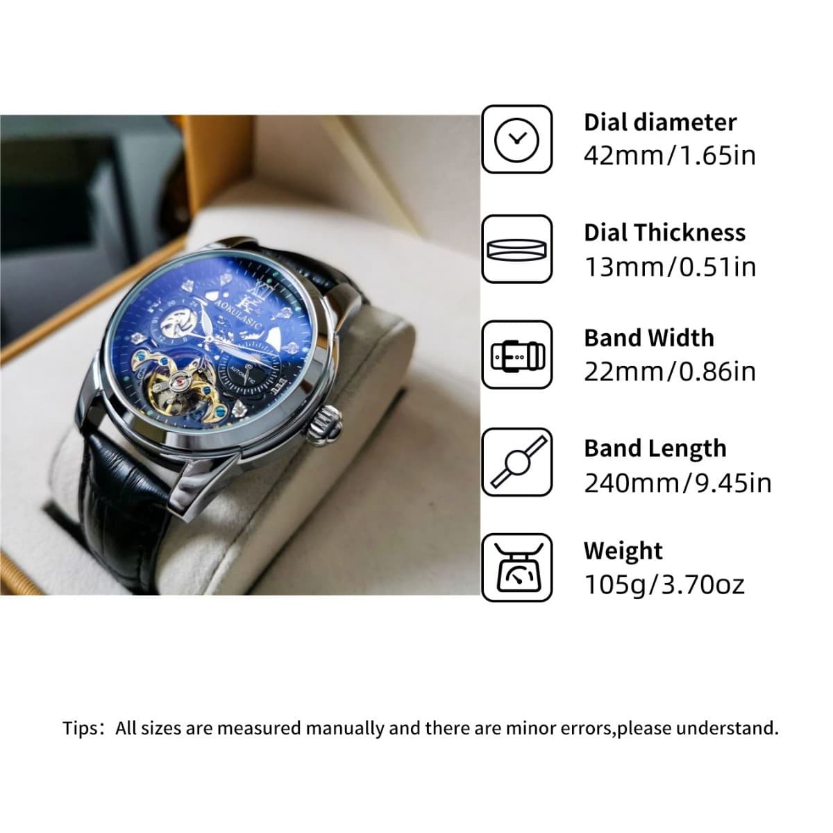 Mechanical bike cassette, waterproof glowing men's watch, fully automatic 5