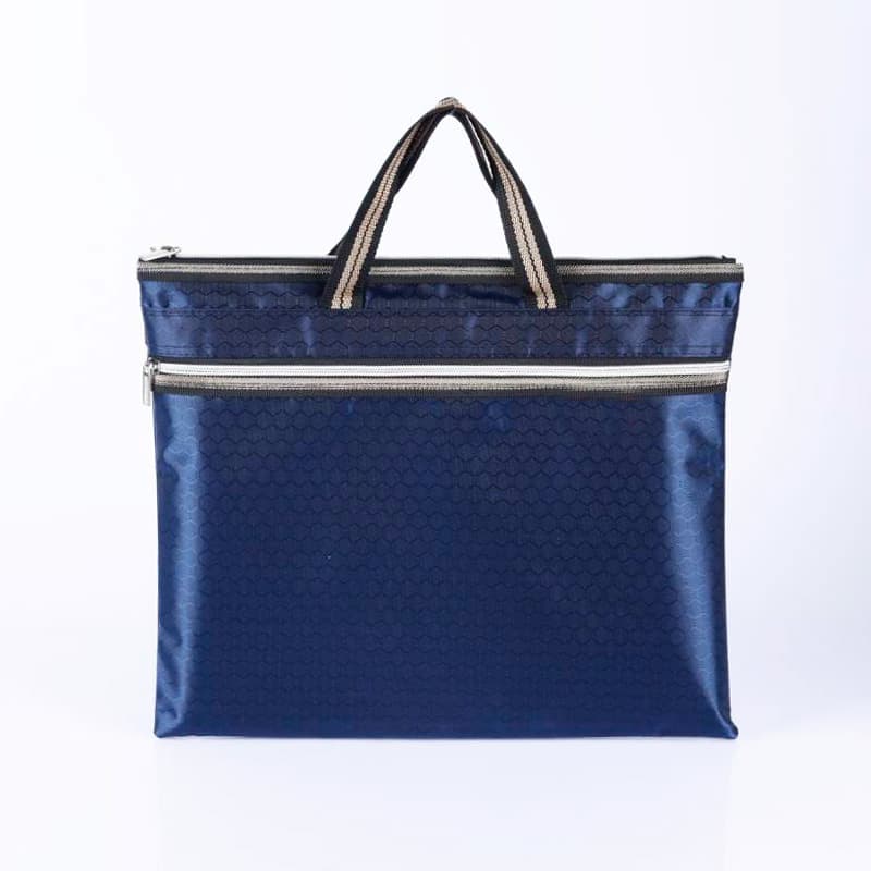 Factory wholesale football pattern file bag Oxford fabric conference official packet ball -shaped pattern handiches fixed logo 2