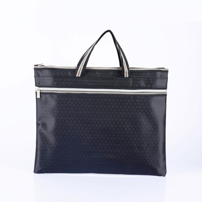 Factory wholesale football pattern file bag Oxford fabric conference official packet ball -shaped pattern handiches fixed logo 3