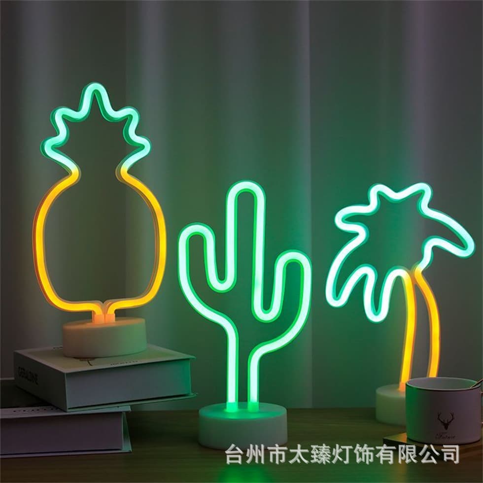 Cross-border desktop night light decoration neon light girl room decoration shape light festival atmosphere lamp desktop decoration decoration 4