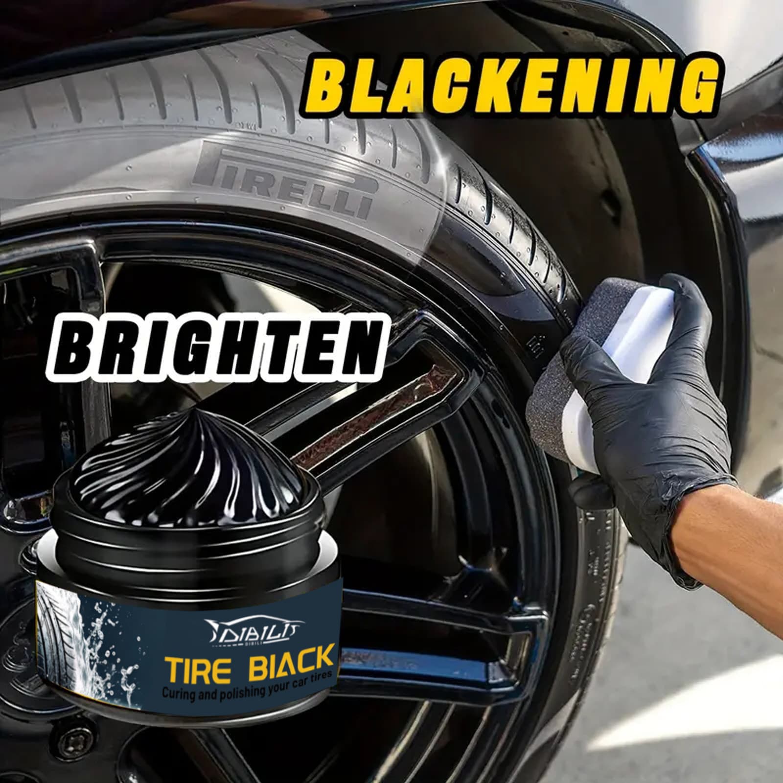 Wheel, tires, plastic polishing cloth 2