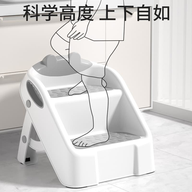Children's toilet with stairs, hygienic foldable plastic footstool 2