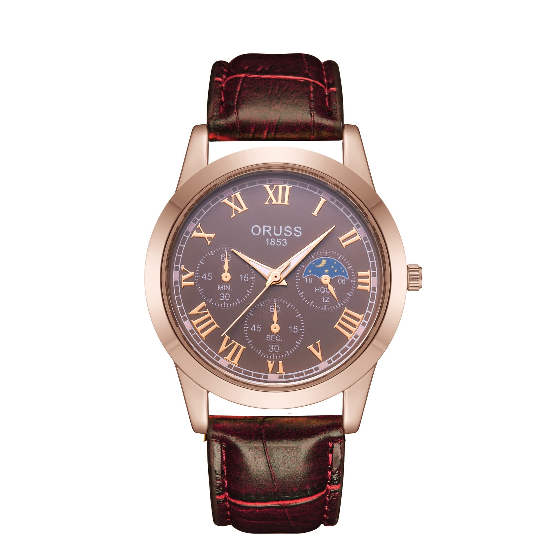 Quartz watches, waterproof men's watch, golden belt, fully automatic, Korean style, pink gold 5