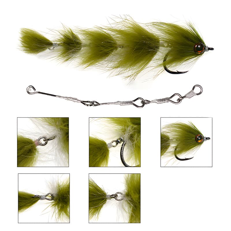 BLF243 multi-section fish fly, fly fishing lure, fake bait, bionic bait, fishing gear, bait, fly hook 2