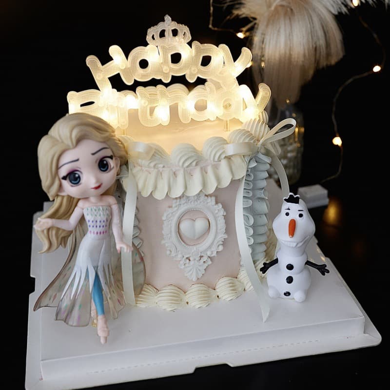 Castle, decorations, lamp with letters, princess Elsa 3