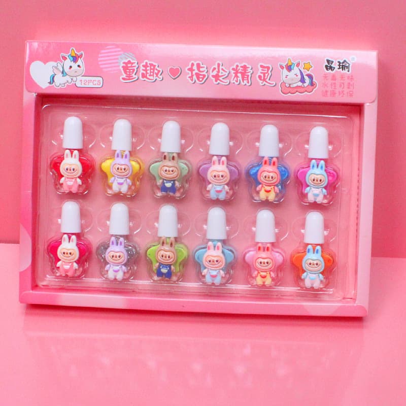 Cartoon detachable nail polish water based, set for manicure, direct factory sales, new collection