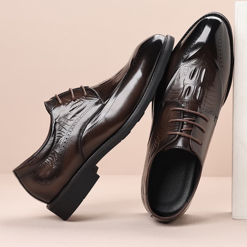 Leather fashionable wedding shoes, cowhide, Korean style, genuine leather 2