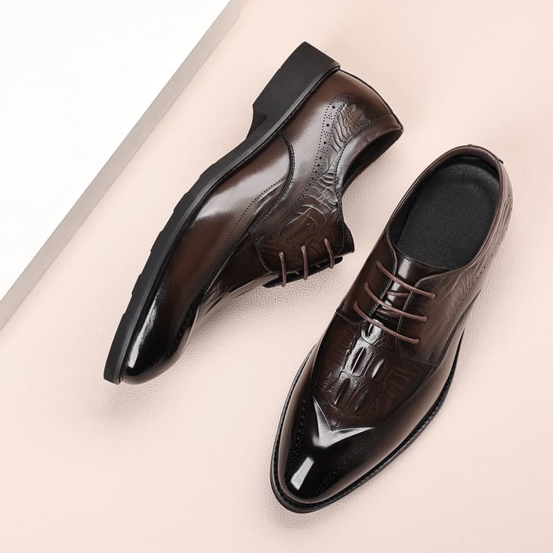 Leather fashionable wedding shoes, cowhide, Korean style, genuine leather 3