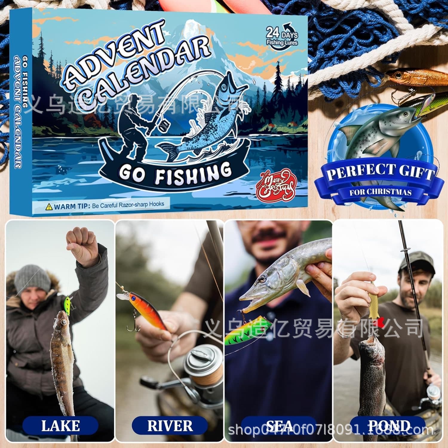 24 Days Christmas Countdown Fish Tackle Set 1