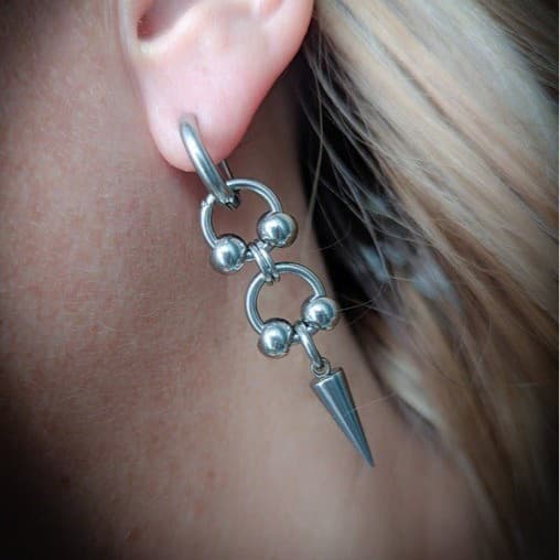 (Cross-border trading), earrings stainless steel, punk style, direct factory sales 4