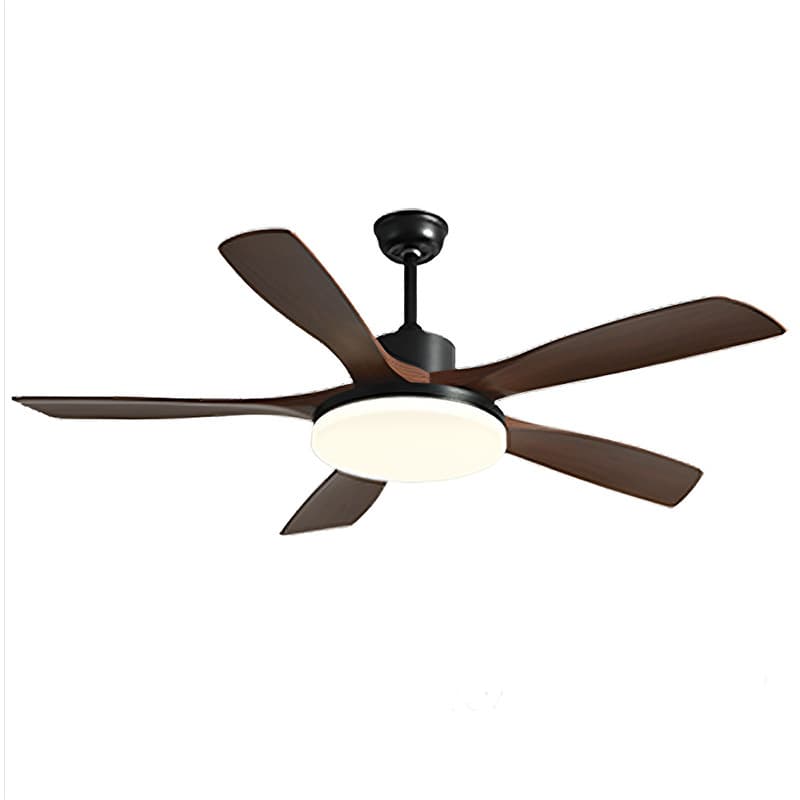 Air fan for living room, retro lights from natural wood, copper engine 5